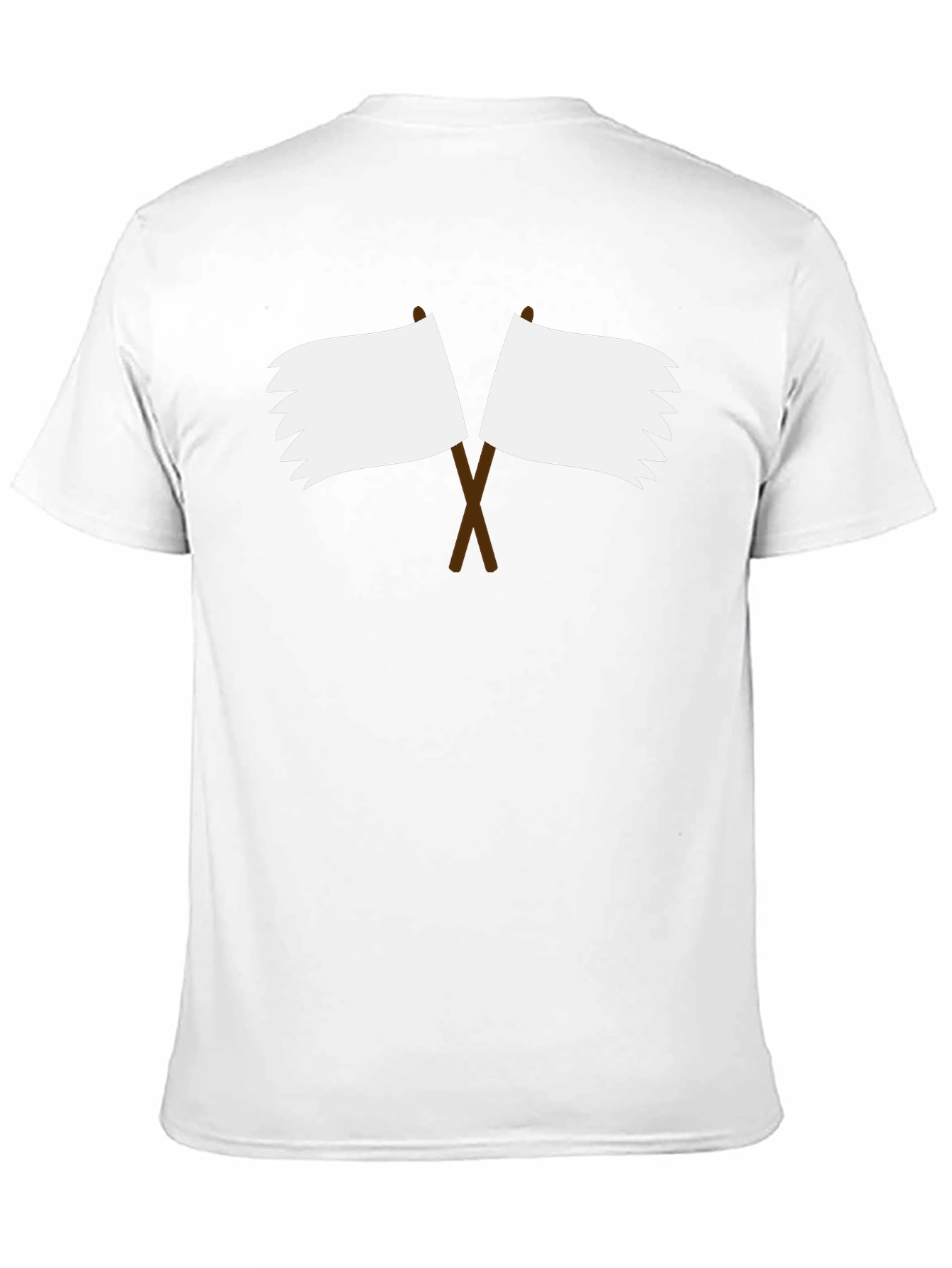 Black T-Shirt with Surrender Flag Design