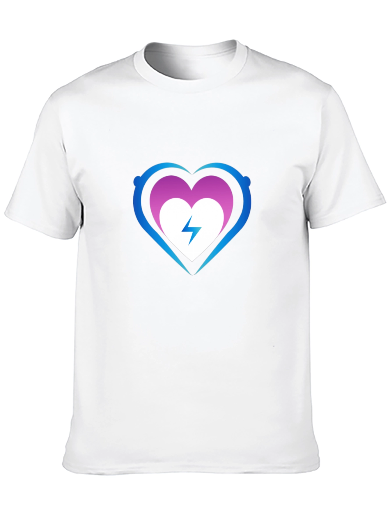 Heart Electric Bolt Graphic Tee - Black