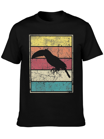 Retro Toucan Graphic Tee - Black