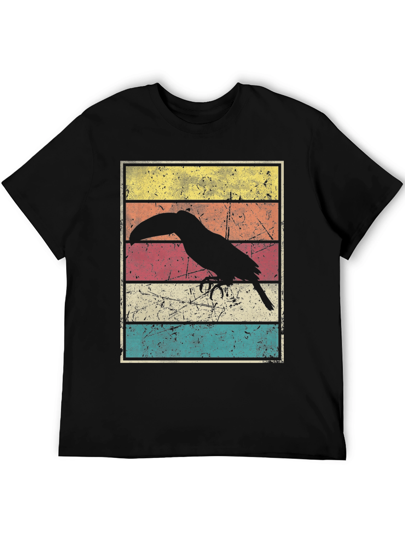 Retro Toucan Graphic Tee - Black