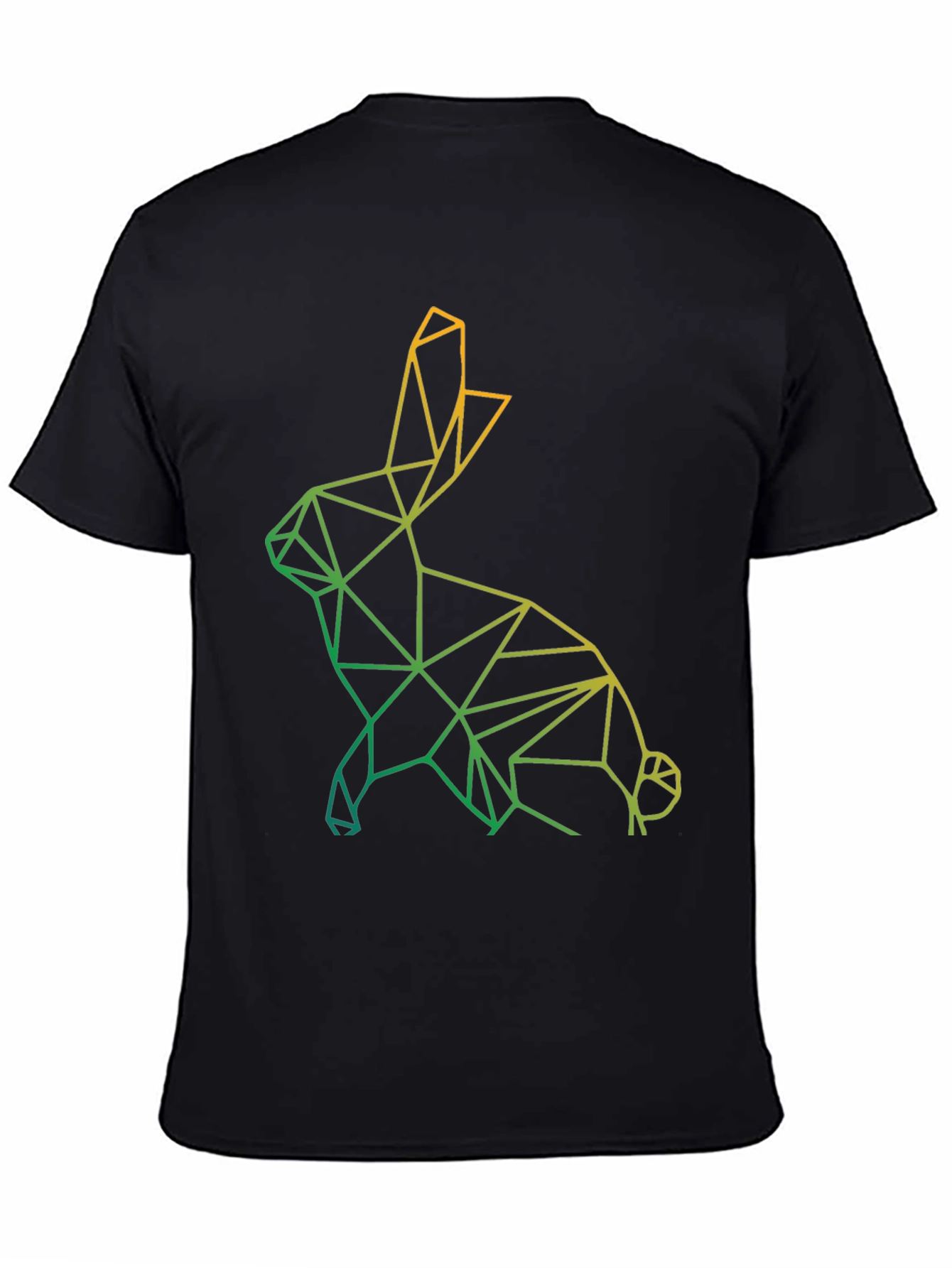 Geometric Rabbit Graphic Tee - Modern Art Design