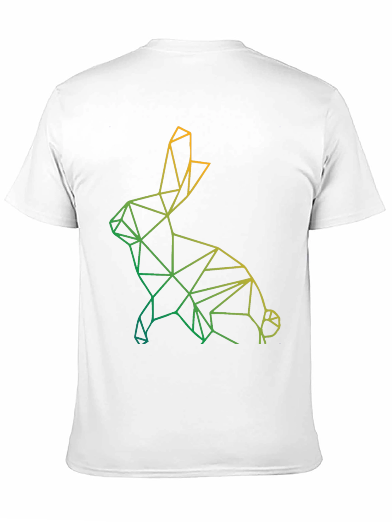 Geometric Rabbit Graphic Tee - Modern Art Design