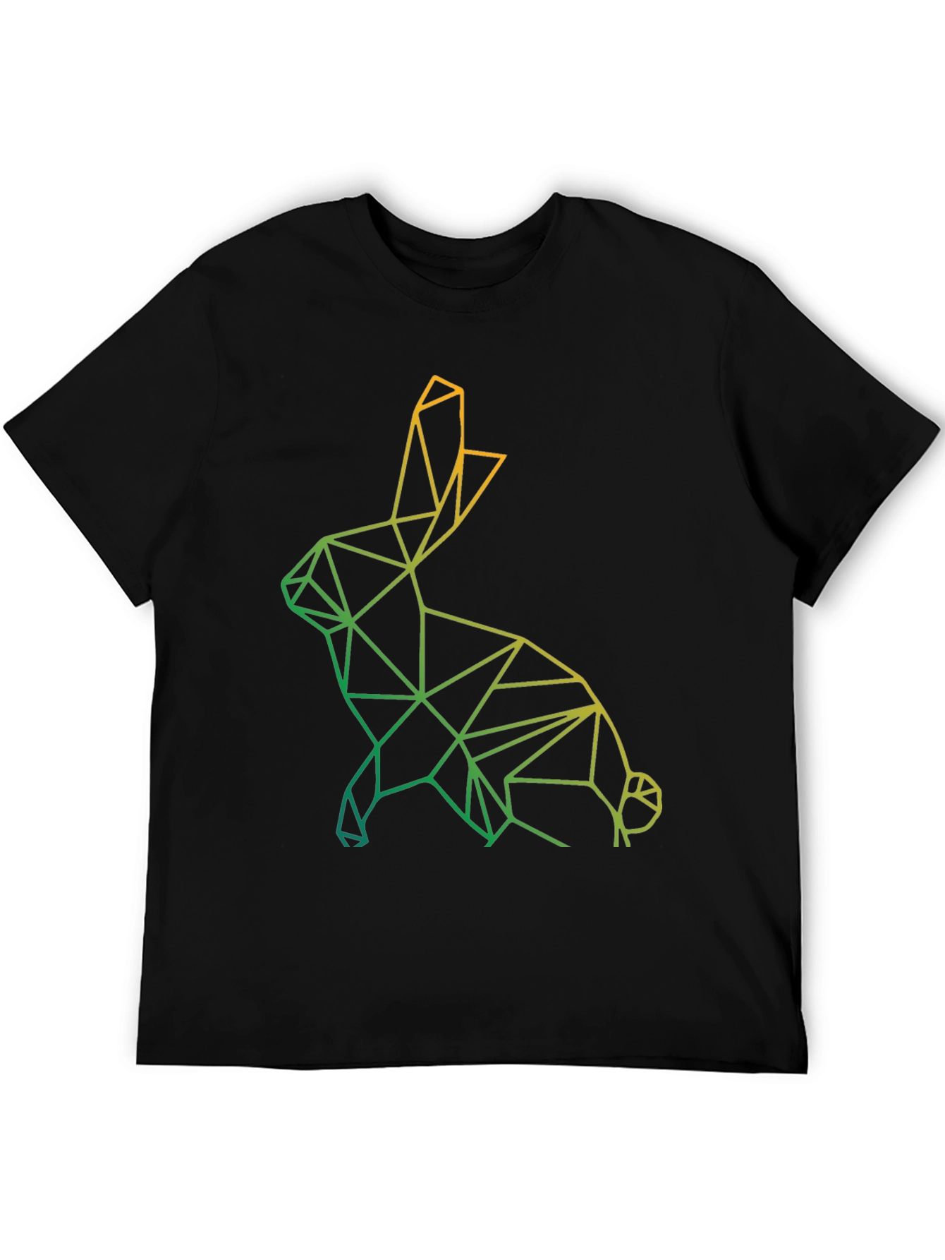 Geometric Rabbit Graphic Tee - Modern Art Design