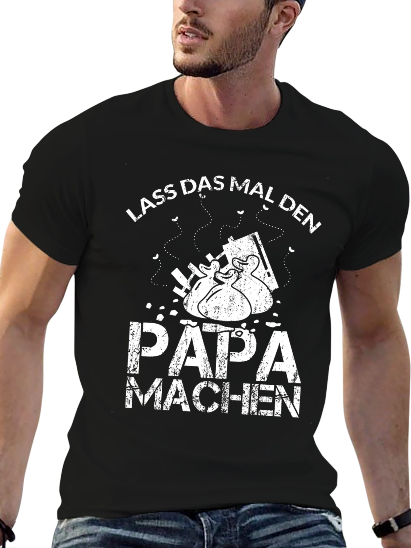 Lass Das Mal Den Papa Machen Black T-Shirt