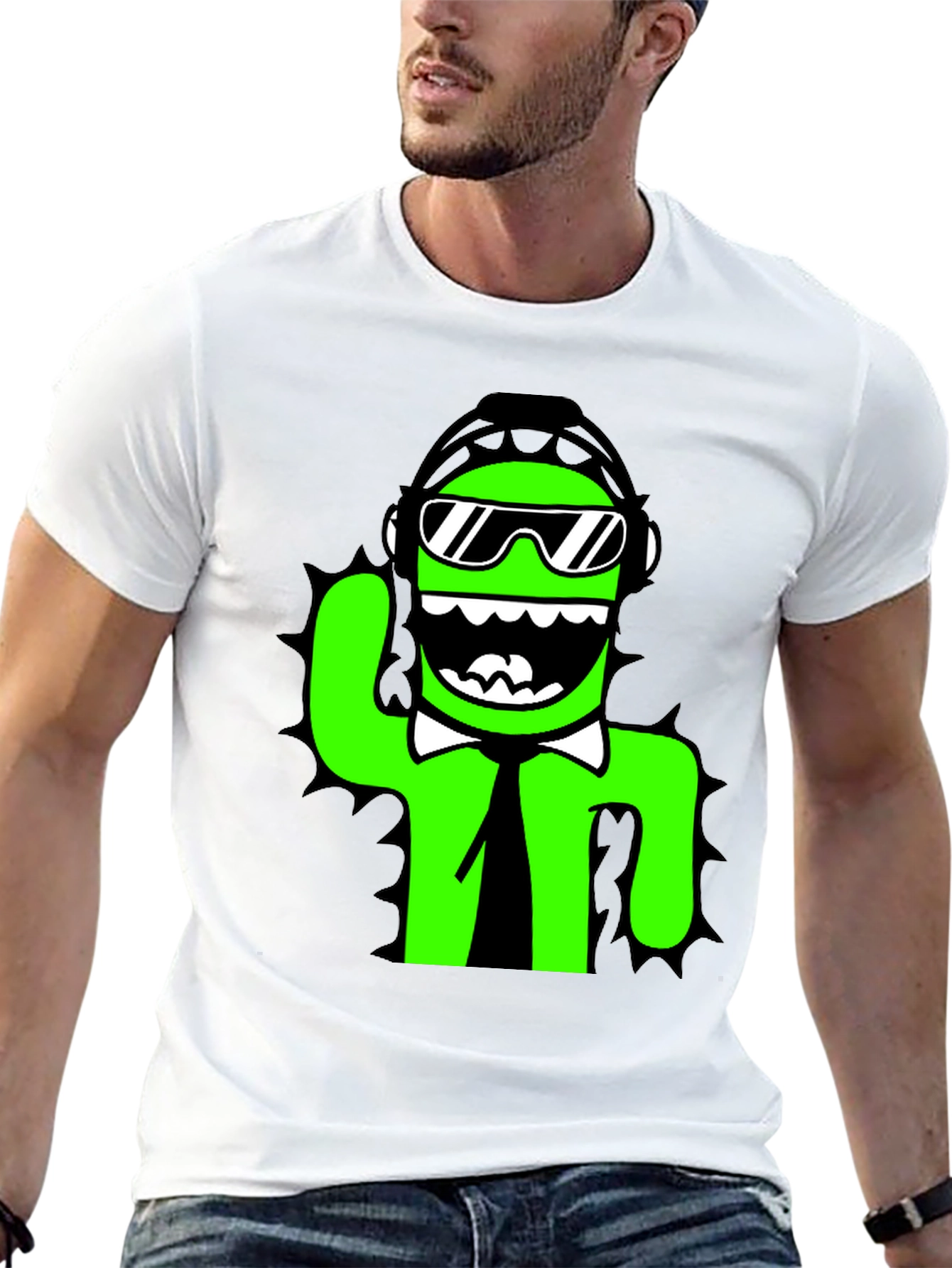 Cool Cactus Graphic Tee - Black