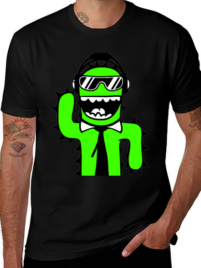 Cool Cactus Graphic Tee - Black