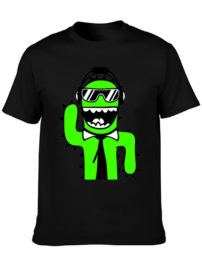 Cool Cactus Graphic Tee - Black