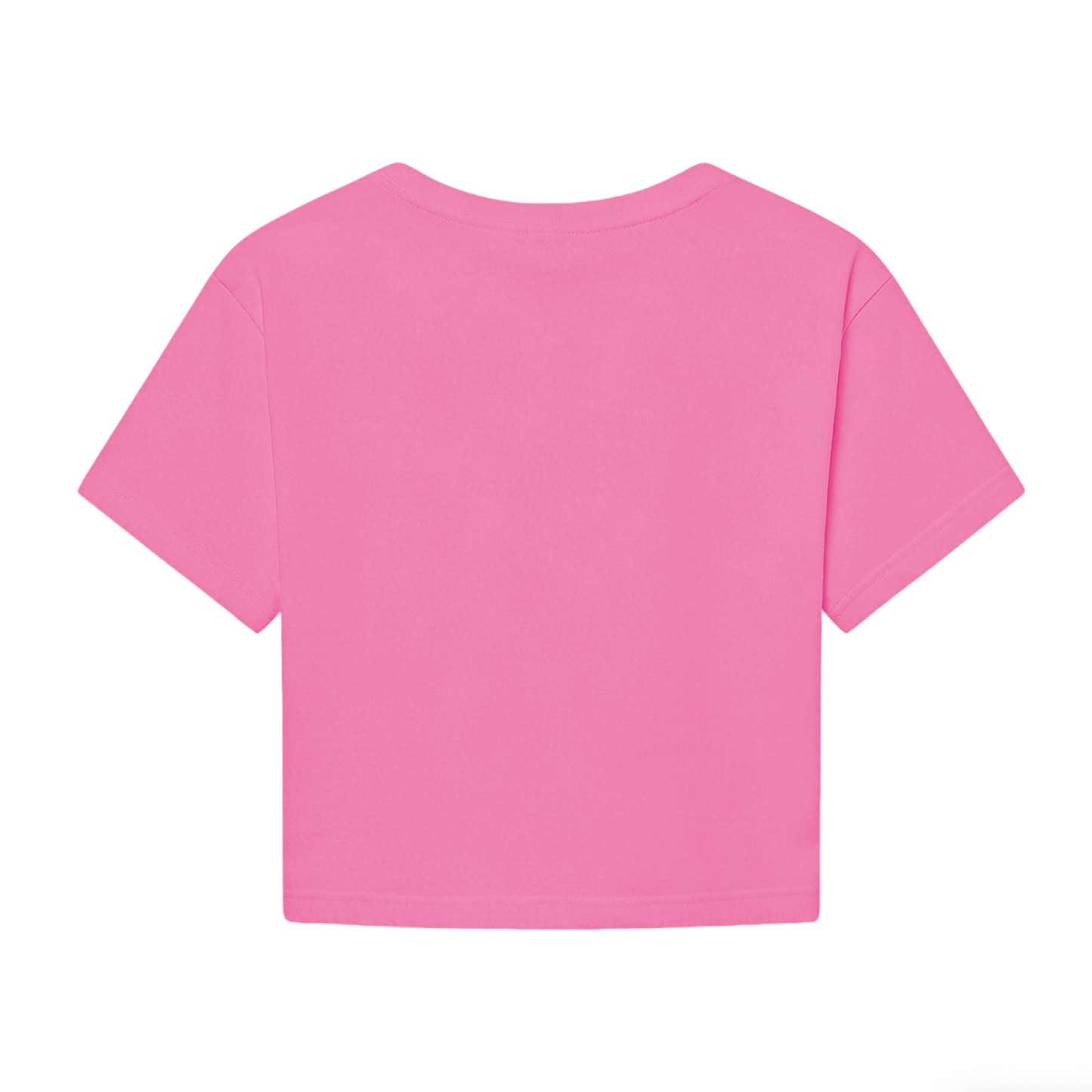Minimal Winter Snowman Scene Cute Pink Women Crop Top