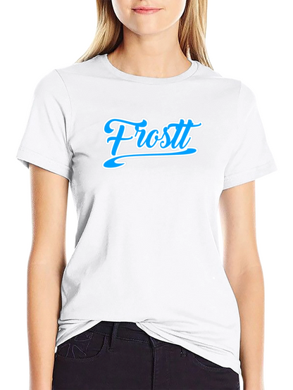 Black T-Shirt with Frost Logo - Casual Style