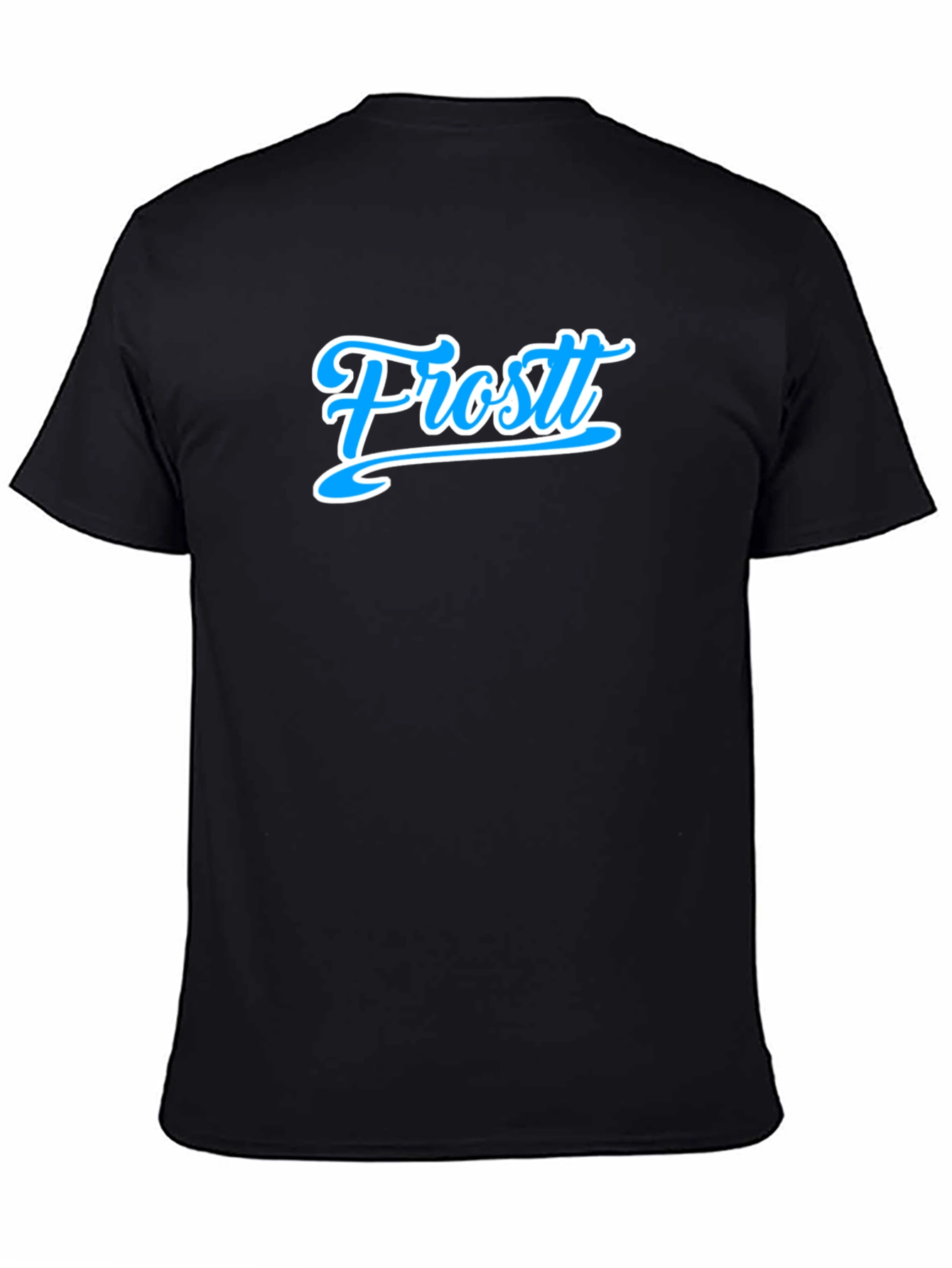 Black T-Shirt with Frost Logo - Casual Style