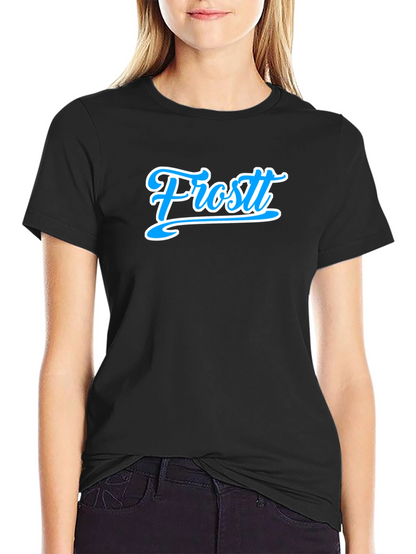Black T-Shirt with Frost Logo - Casual Style