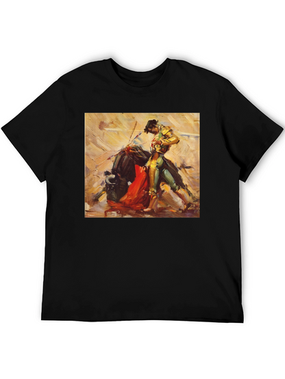 Bullfight Art T-Shirt - Stylish Black Tee