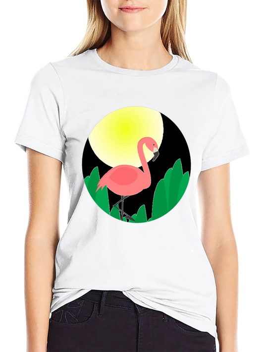 Flamingo Graphic Tee - Tropical Bird T-Shirt
