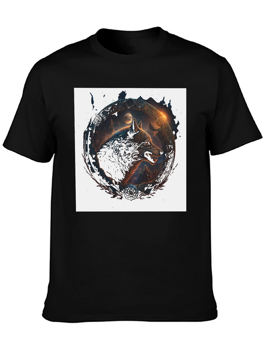 Wolf Graphic Tee - Stylish Black T-Shirt