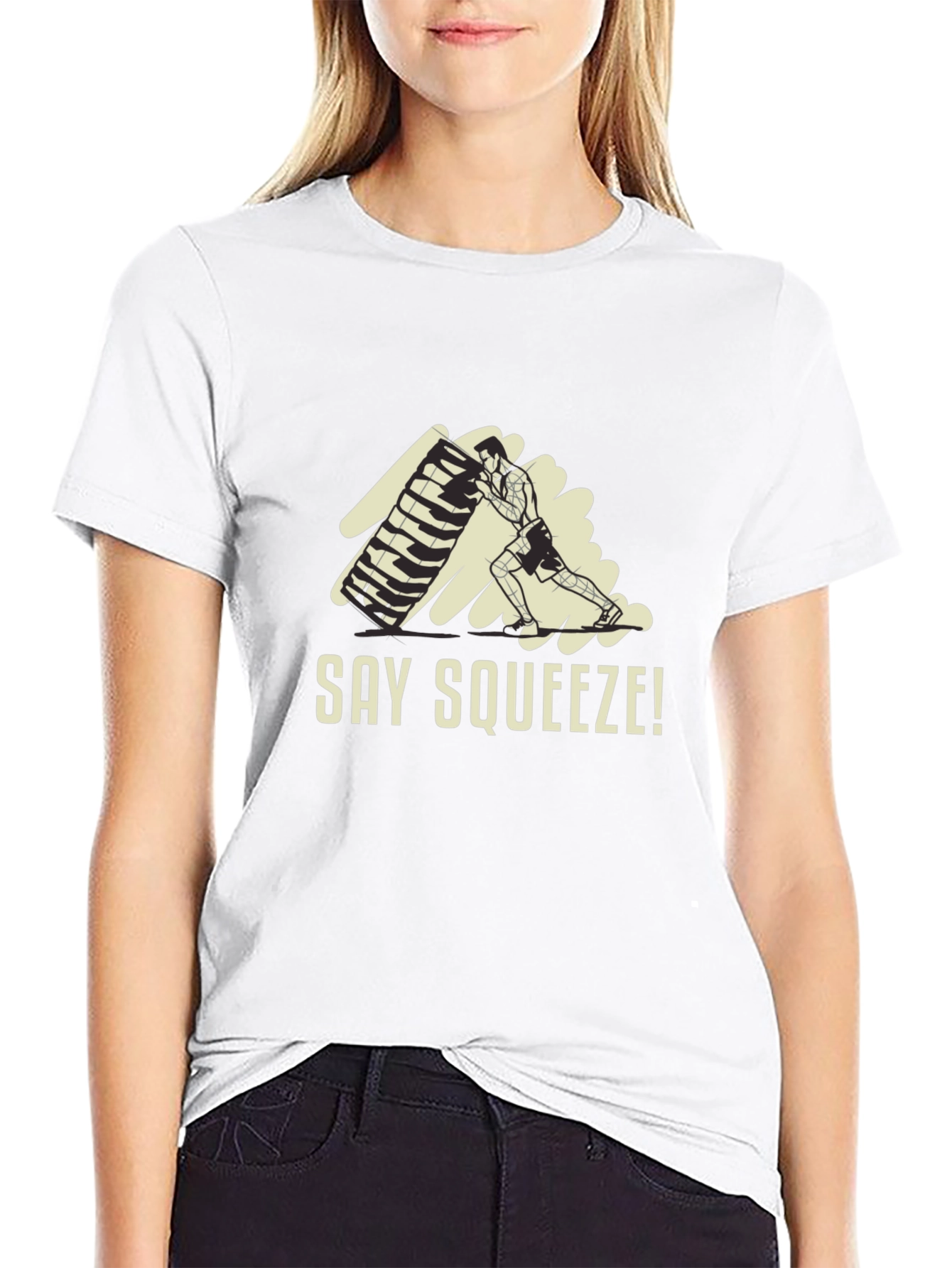 Say Squeeze! Black Graphic Tee