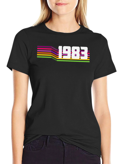 Retro 1983 Graphic Tee - Black