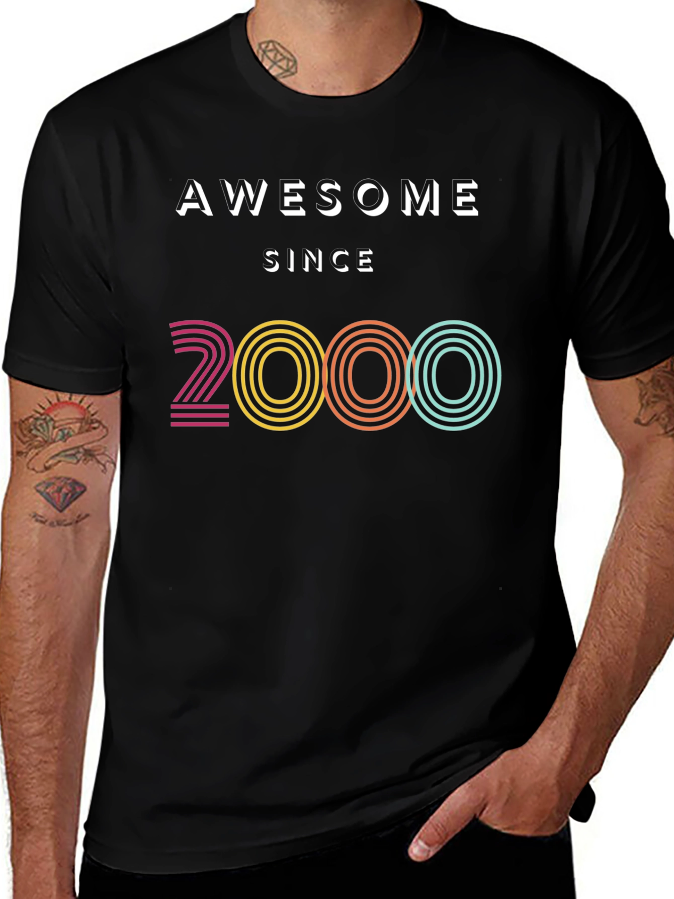 Awesome Since 2000 Black T-Shirt