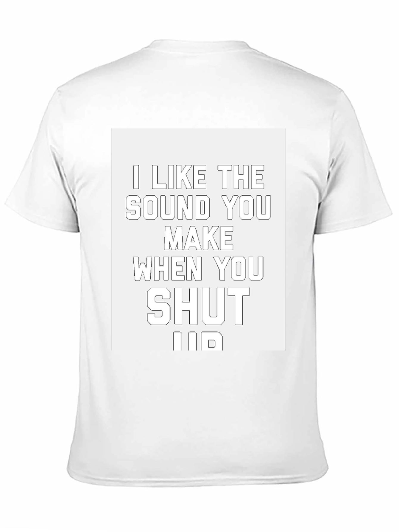 Funny Shut Up Graphic Tee - Black Cotton T-Shirt