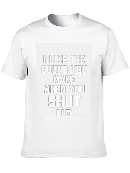 Funny Shut Up Graphic Tee - Black Cotton T-Shirt