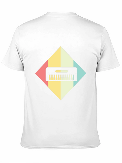 Retro Synthwave Keyboard Graphic Tee - Black