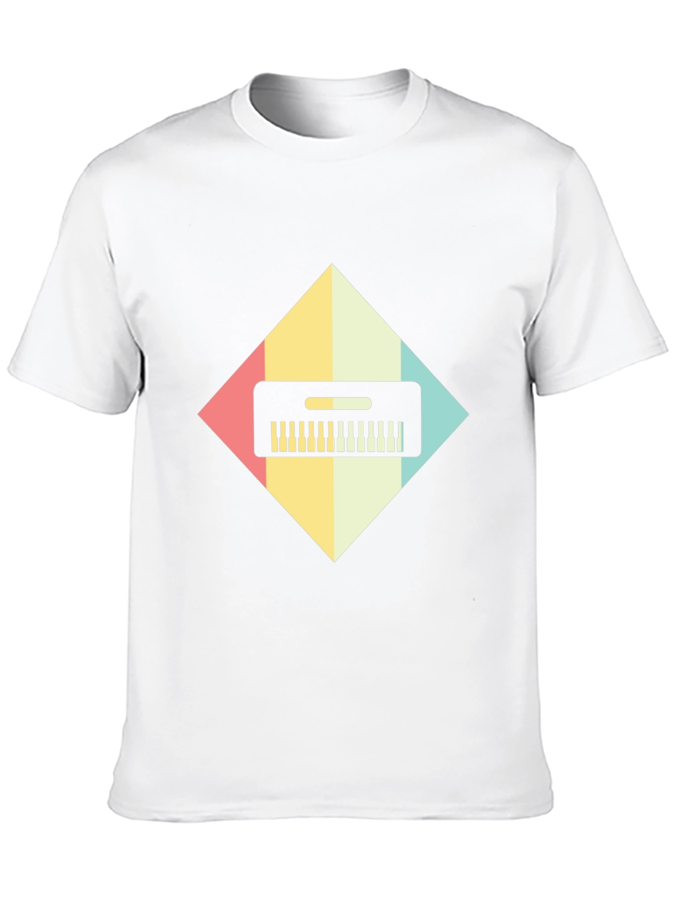 Retro Synthwave Keyboard Graphic Tee - Black