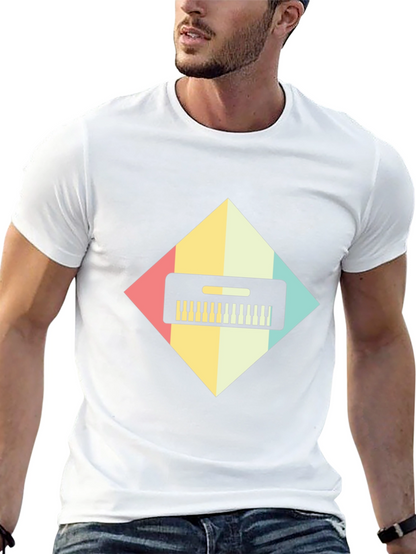 Retro Synthwave Keyboard Graphic Tee - Black