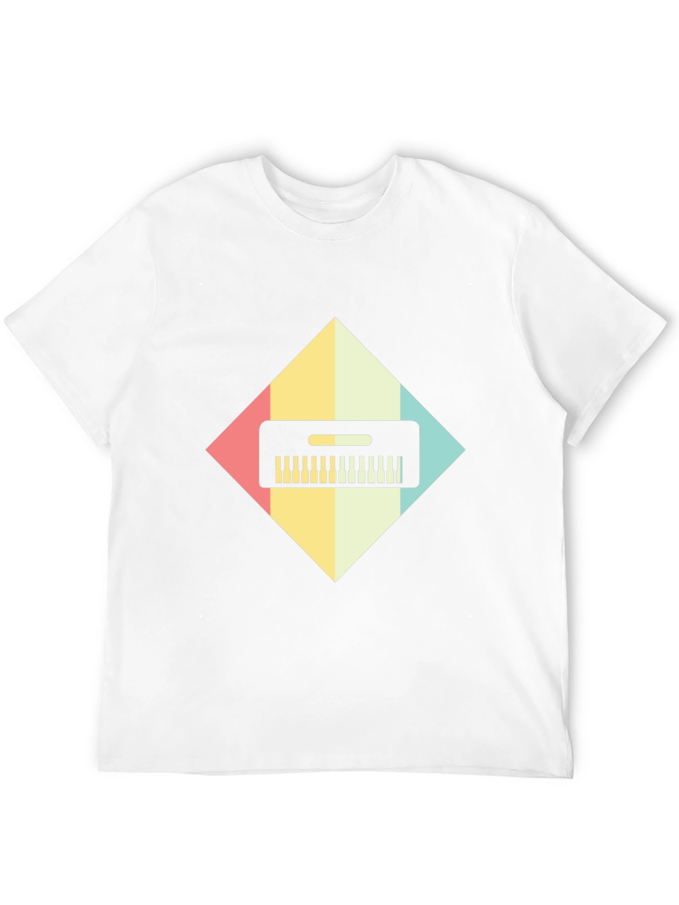 Retro Synthwave Keyboard Graphic Tee - Black