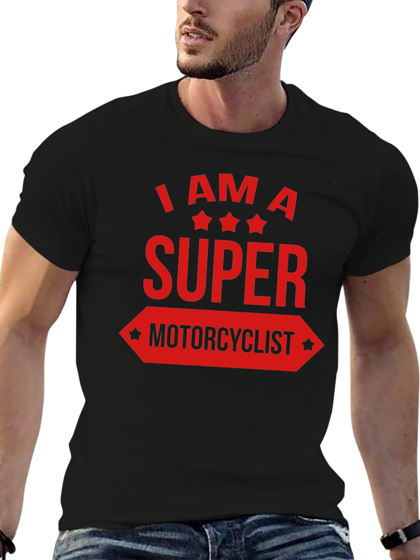Super Motorcyclist Graphic Tee - Black