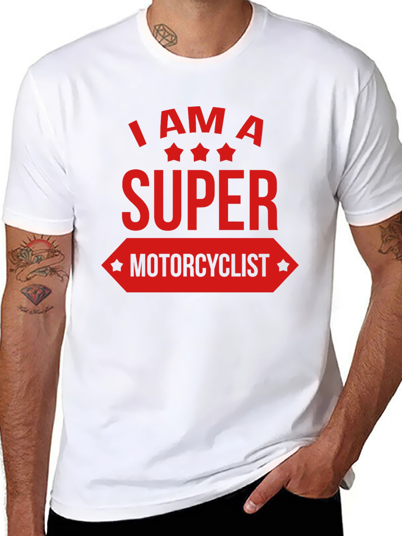 Super Motorcyclist Graphic Tee - Black