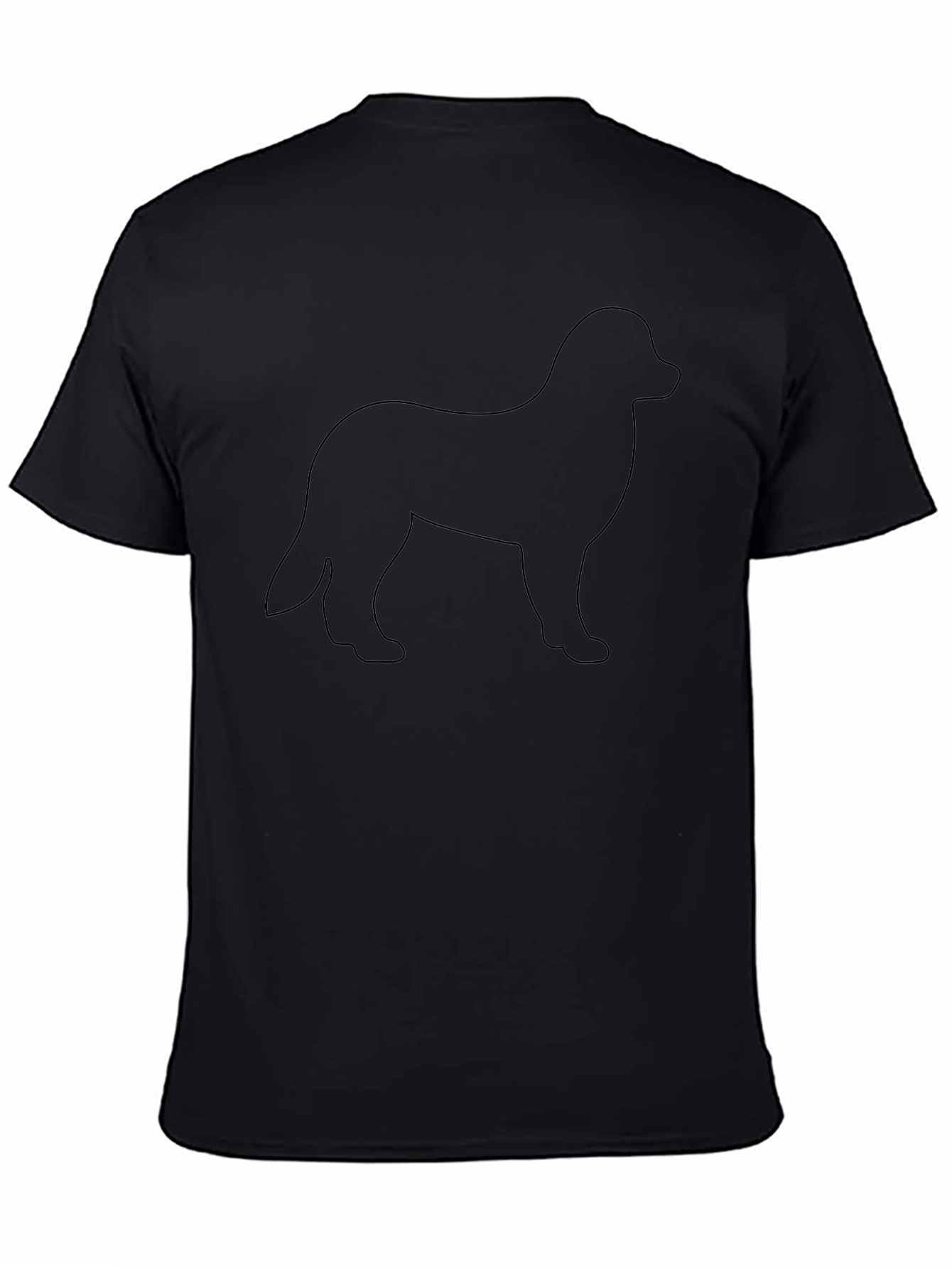 Dog Silhouette Black T-Shirt