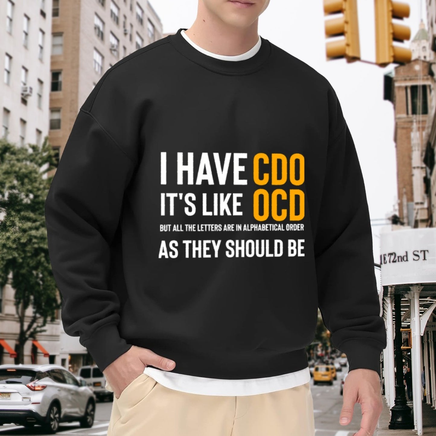 Unisex "CDO (Alphabetical OCD)" Organization Humor Sweatshirt