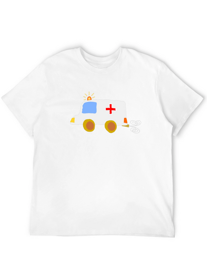Funny Cartoon Ambulance T-Shirt - Black