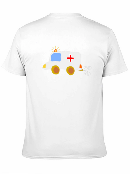 Funny Cartoon Ambulance T-Shirt - Black