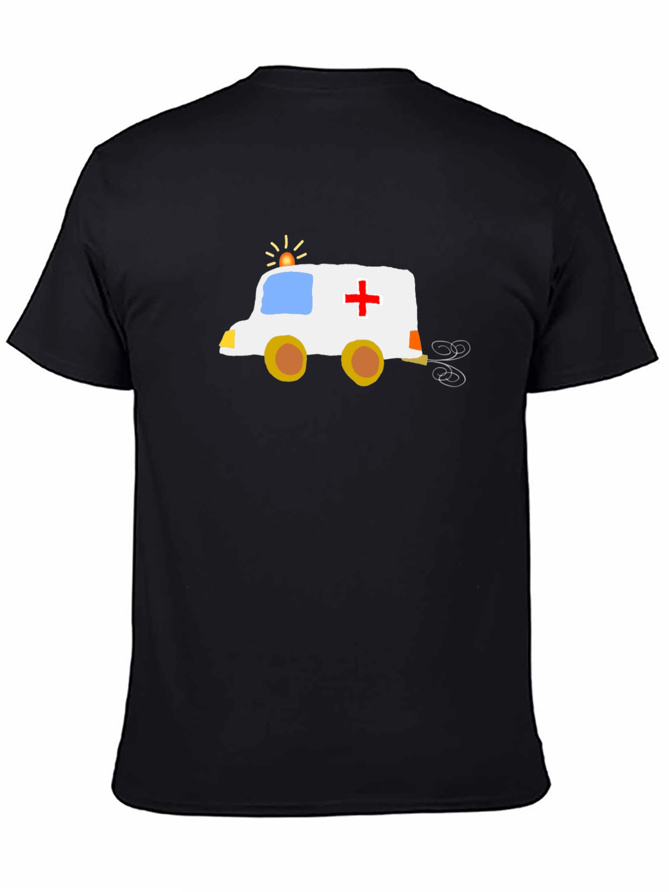 Funny Cartoon Ambulance T-Shirt - Black