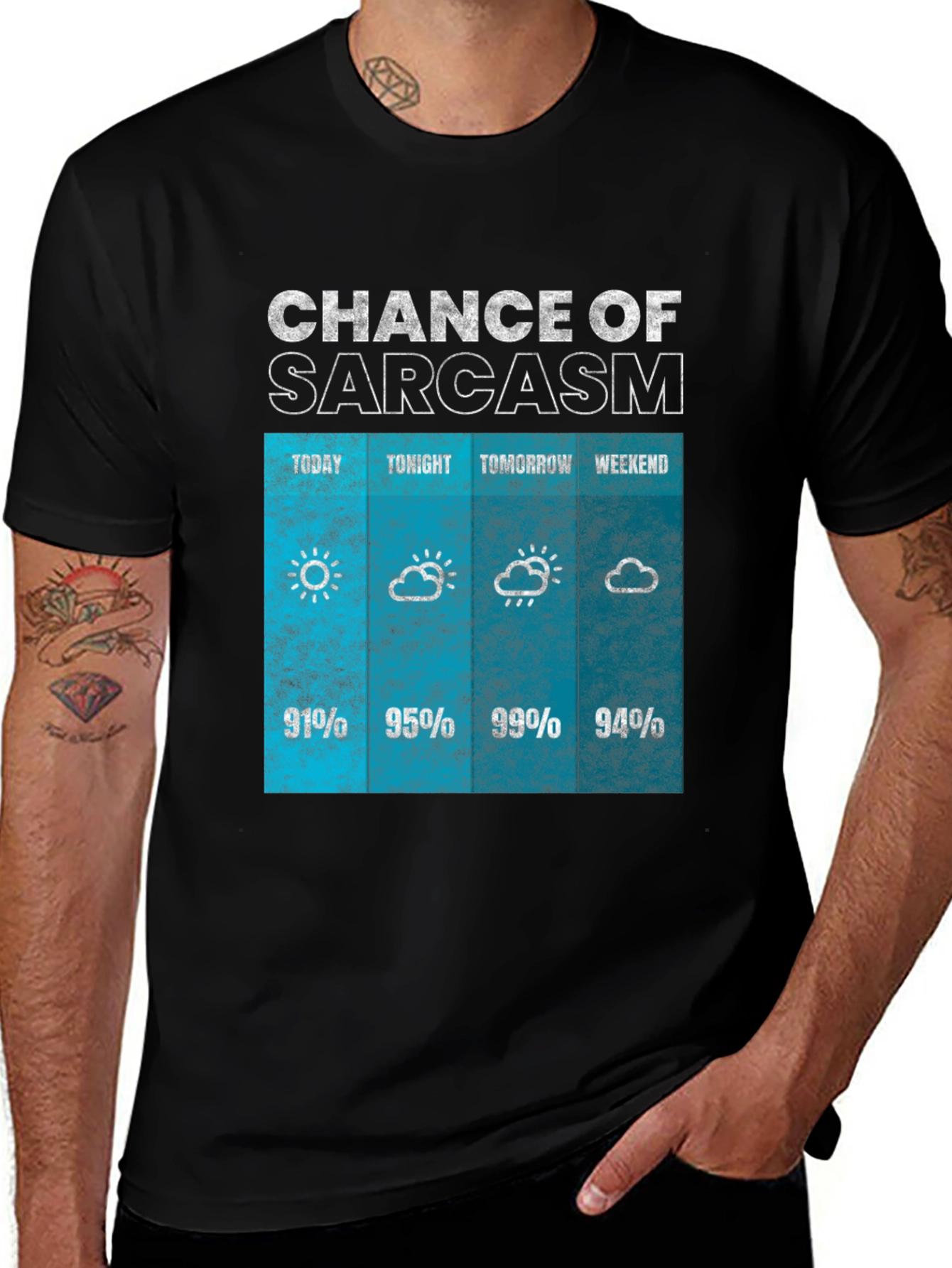 Sarcasm Weather Forecast Graphic Tee