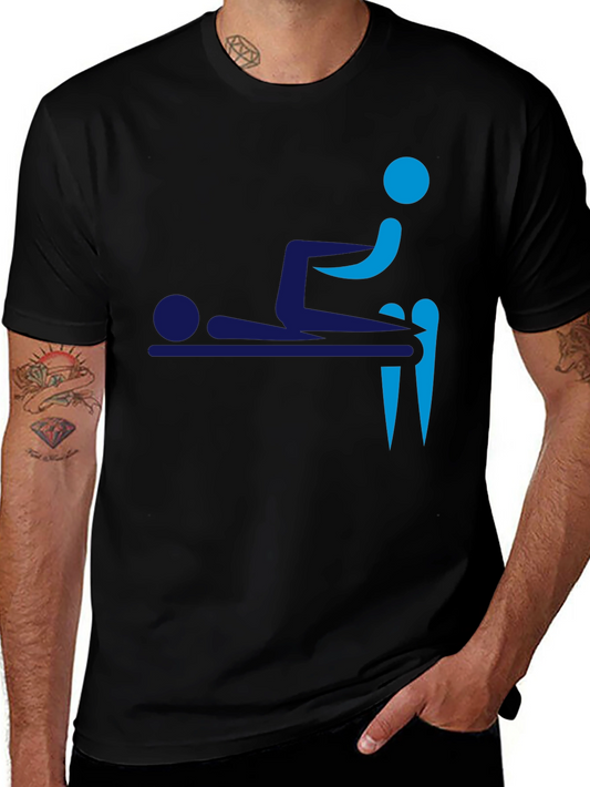 Funny Stick Figure Graphic T-Shirt - Adult Humor Tee