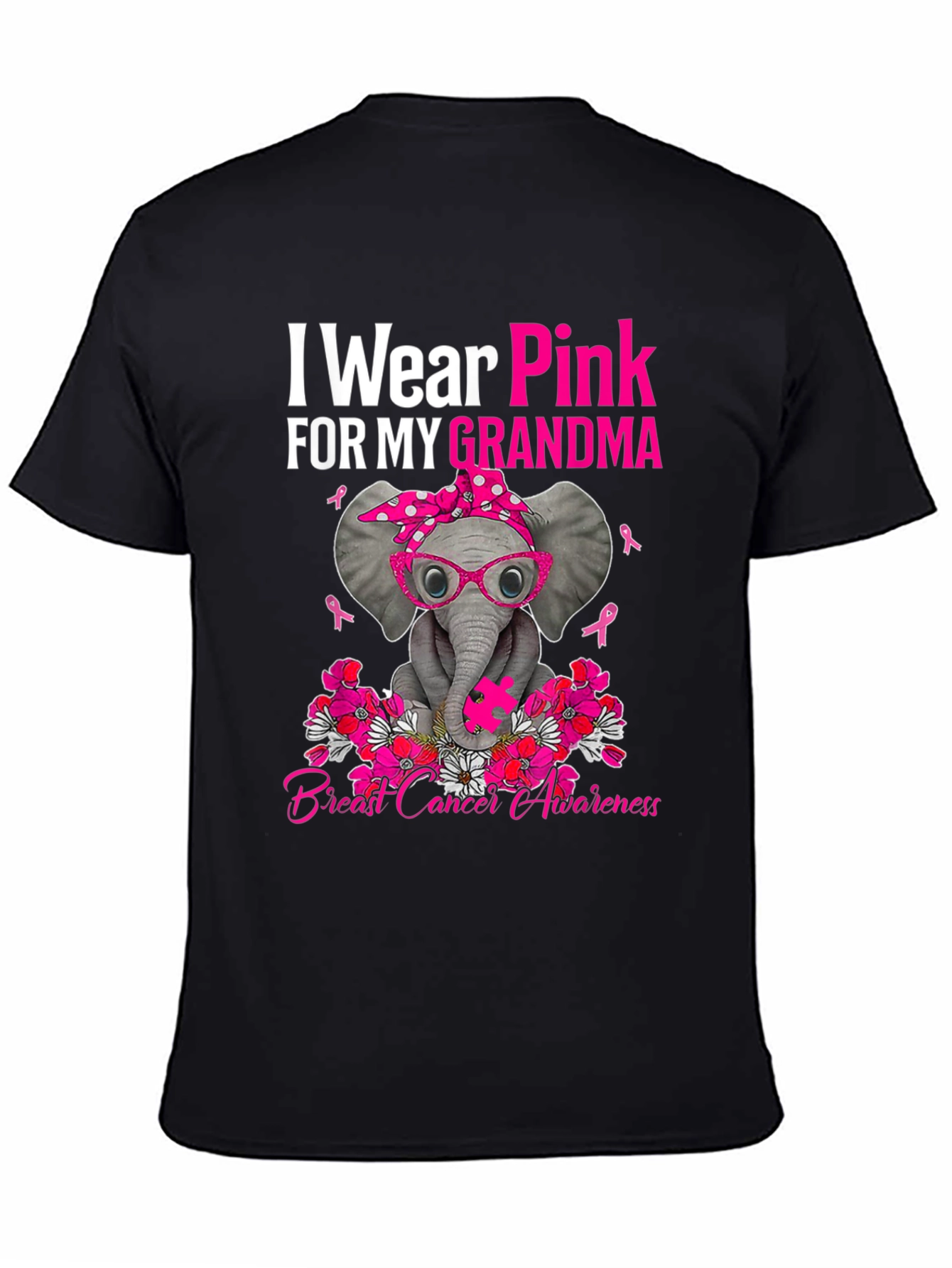 Pink Elephant Breast Cancer Awareness T-Shirt