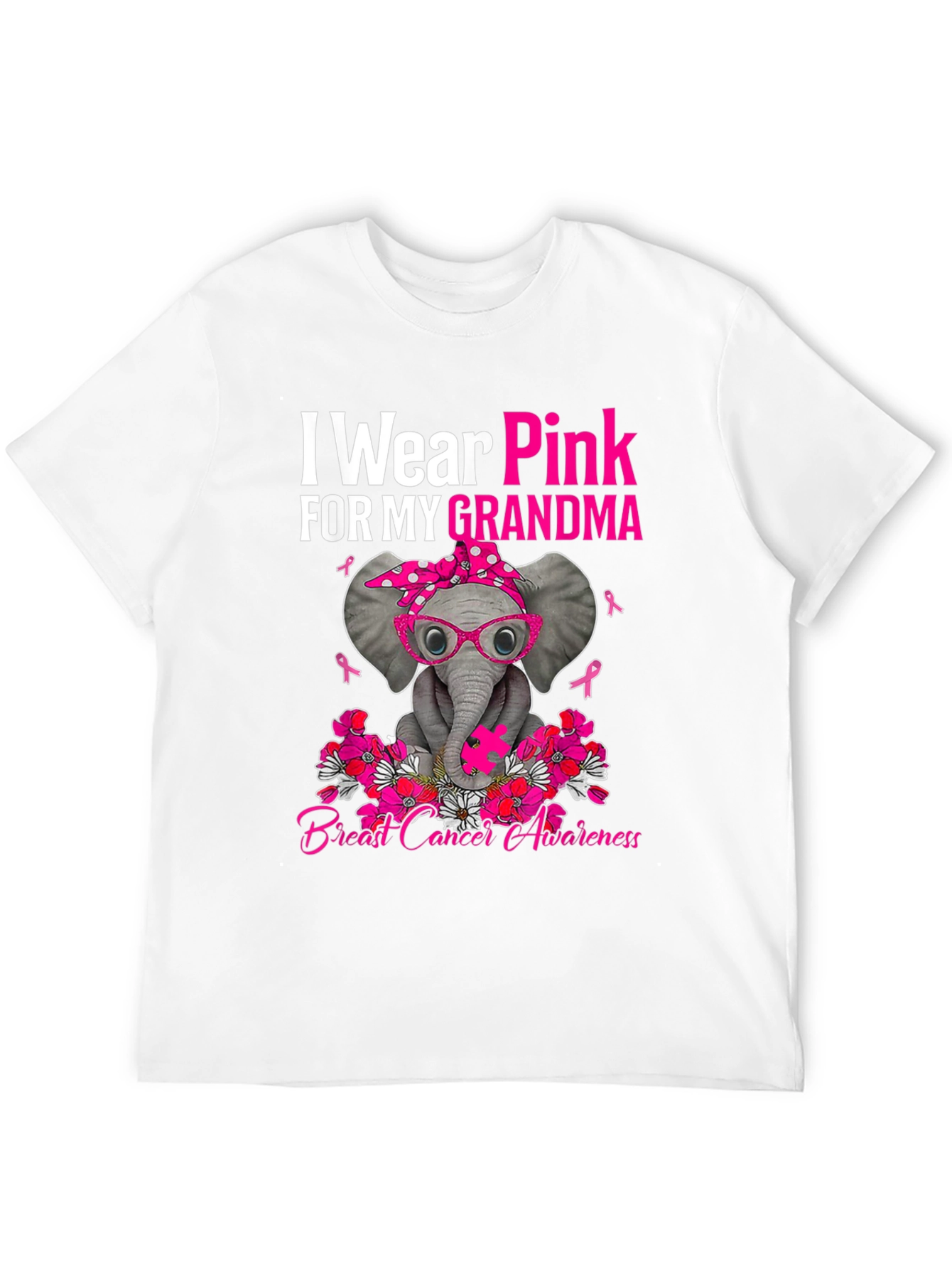 Pink Elephant Breast Cancer Awareness T-Shirt