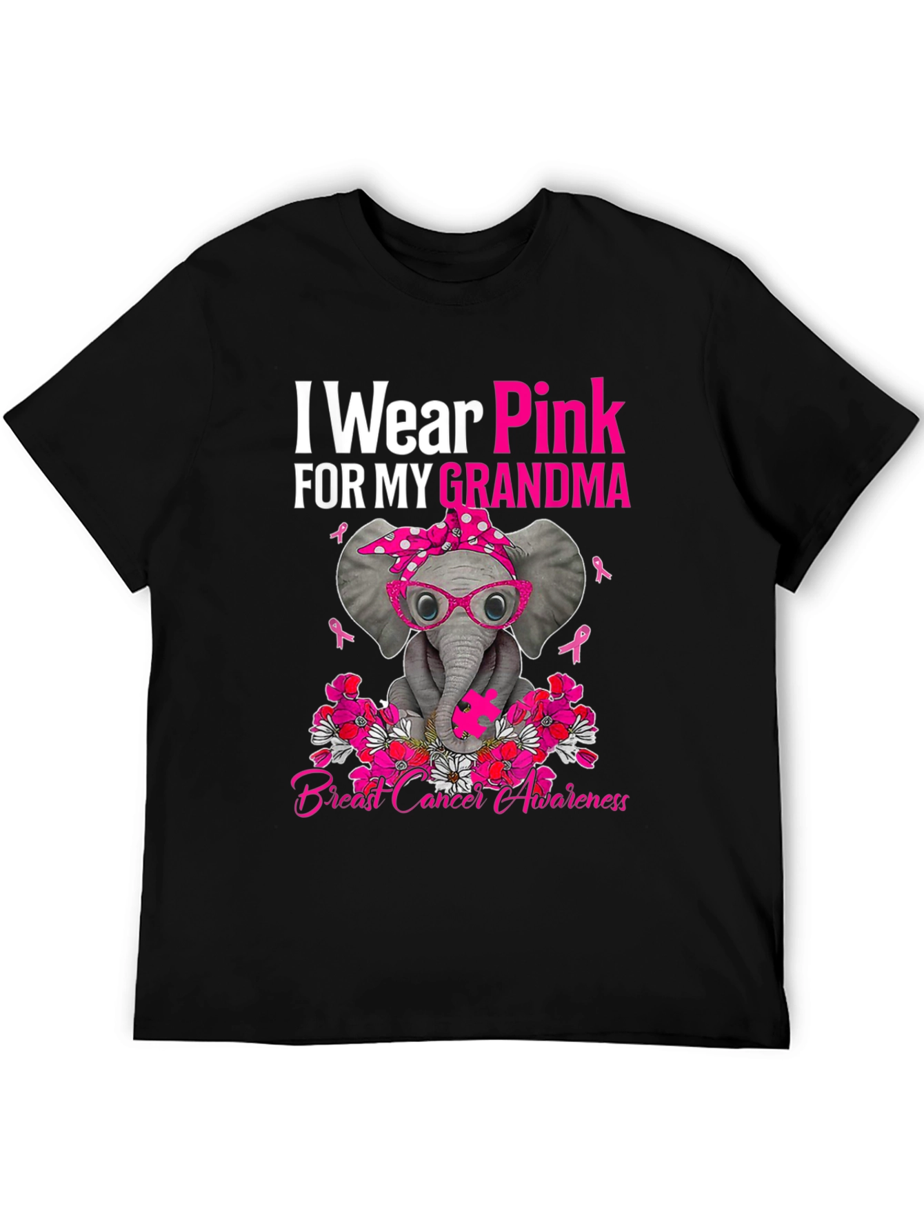 Pink Elephant Breast Cancer Awareness T-Shirt