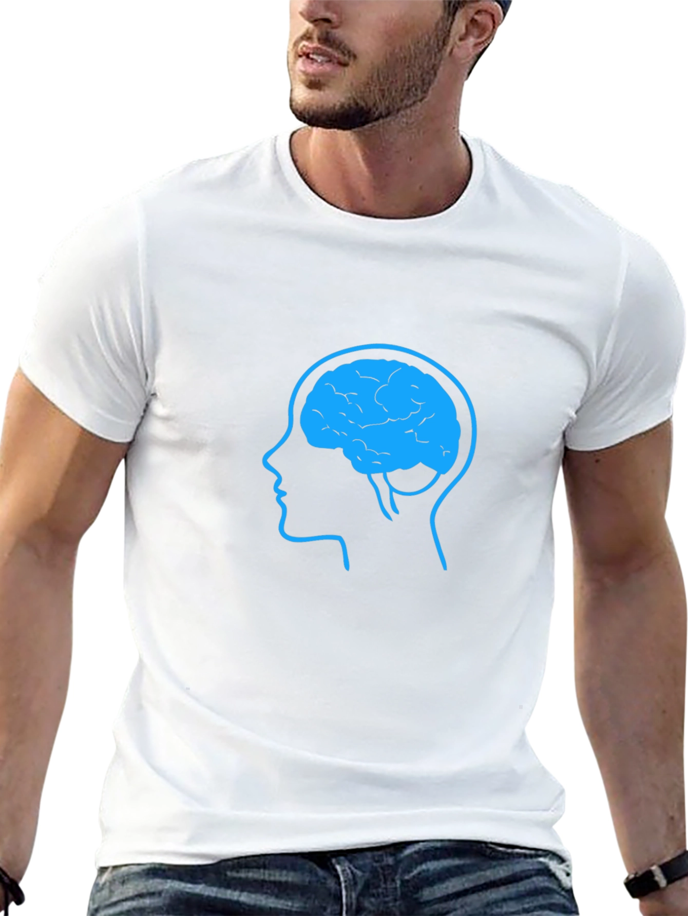 Brain Graphic Tee - Black Cotton Blend