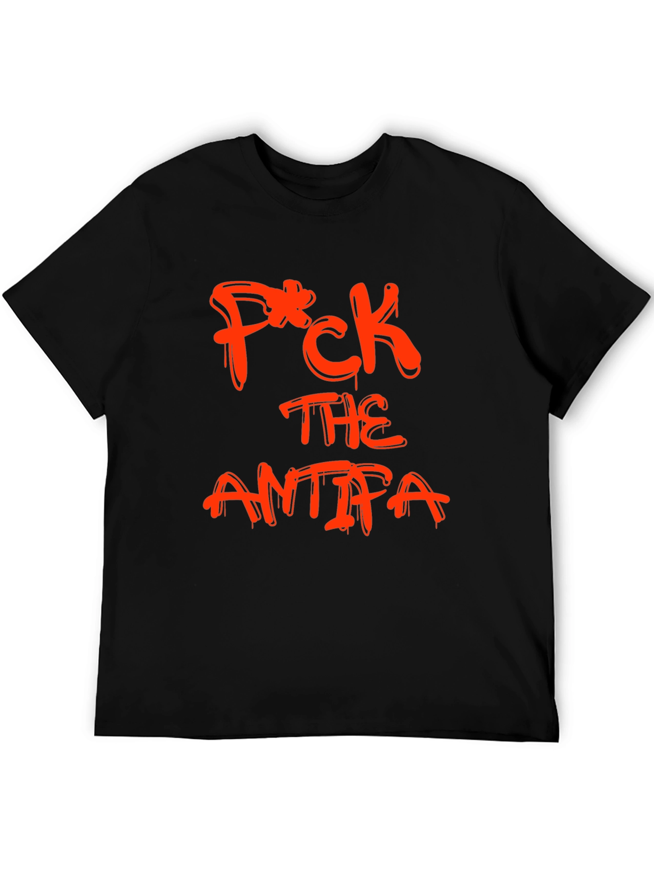 Black Tee - F*CK THE ANTIFA Slogan