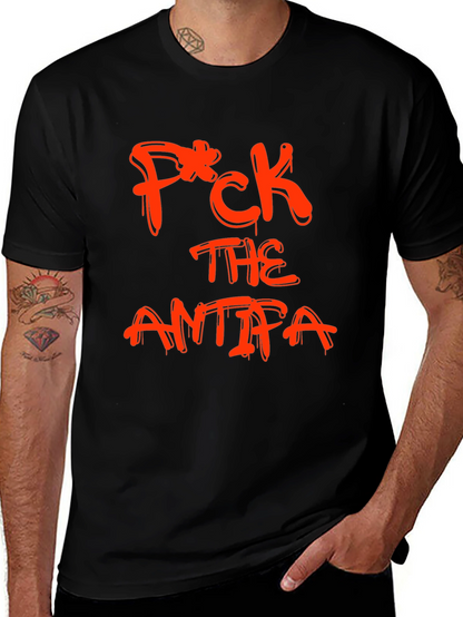 Black Tee - F*CK THE ANTIFA Slogan