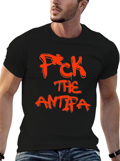 Black Tee - F*CK THE ANTIFA Slogan