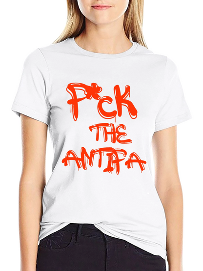 Black Tee - F*CK THE ANTIFA Slogan