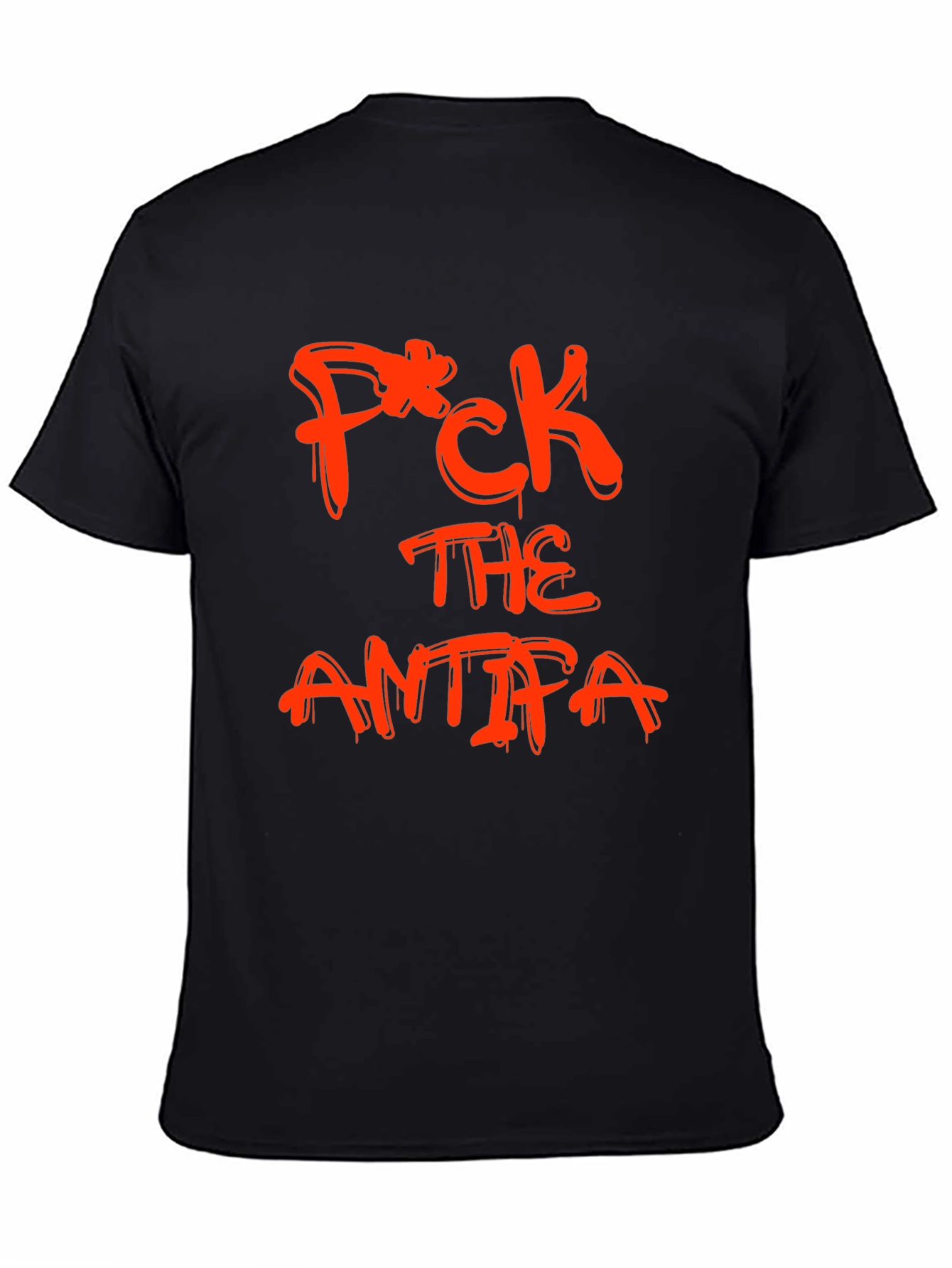 Black Tee - F*CK THE ANTIFA Slogan