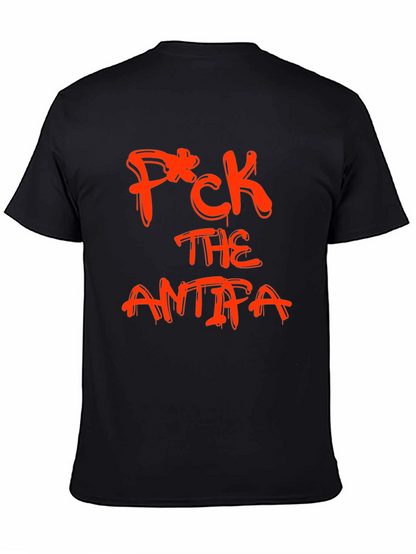 Black Tee - F*CK THE ANTIFA Slogan