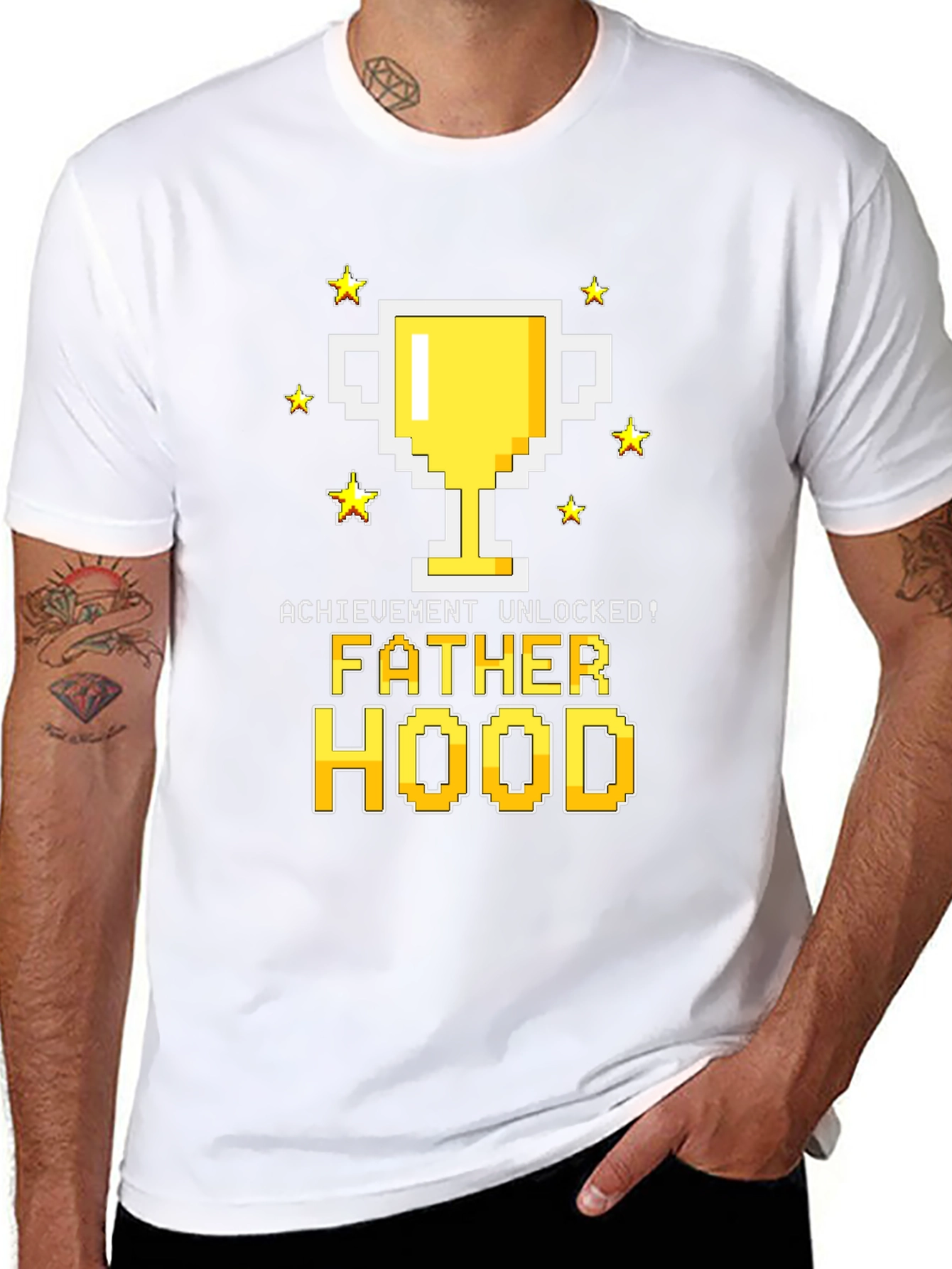 Fatherhood Unlocked Graphic Tee - Gamer Dad Shirt