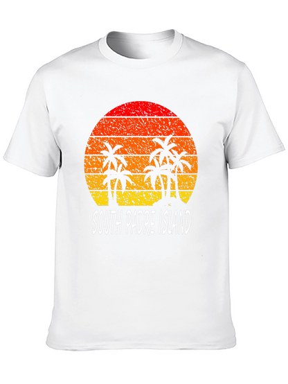 South Padre Island Retro Sunset Graphic Tee