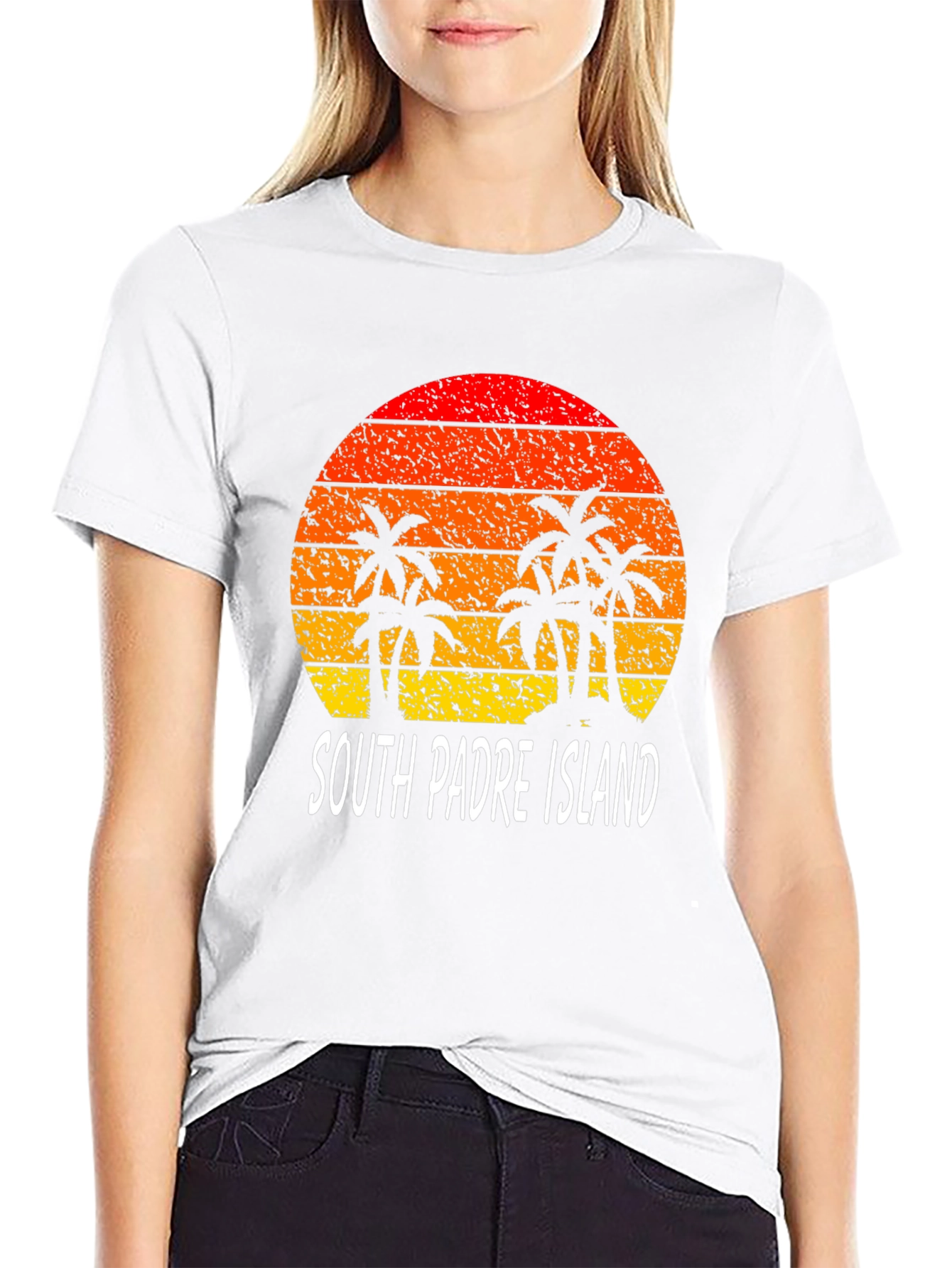South Padre Island Retro Sunset Graphic Tee
