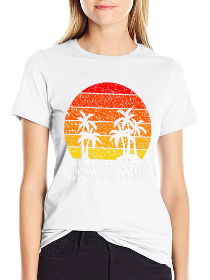 South Padre Island Retro Sunset Graphic Tee